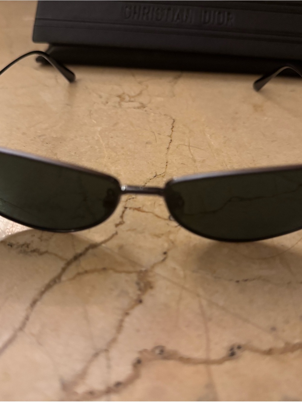 Dior Black Cat-Eye Sunglasses with Dark Lenses - Picture 3 of 4